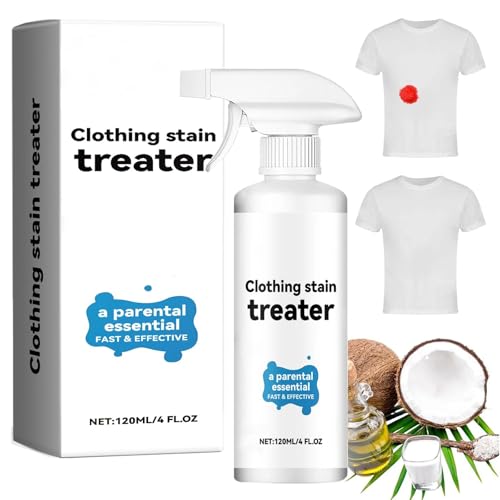 120ml Clothes Stain Remover Spray, Laundry Sta/in Remover for Clothes,Stain Treater,Sta/in Removing Spray, for Oil, Food & Kid Messes