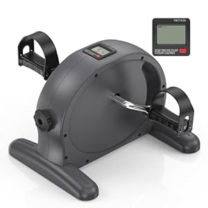 Mini Exercise Bike Pedal Exerciser, Leg and Arm Exerciser (gray)