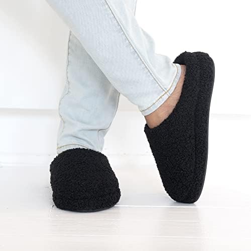 isotoner Women's Fiona Clog Slipper with Recycled Berber, Memory Foam, Heel Cushion, Versatile Sole, Black, 8-9 | Image 6