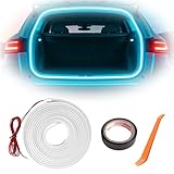 OCCOUMR Kofferraum Lichtstreifen 4M Dynamic Flowing Car Trunk Light Strip Kofferraum Beleuchtung Led Band Automatischer Sensor Tail Box Light Strip für Auto Dekoration (Blau)