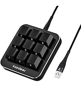 Vaydeer One Handed Macro Mechanical Keyboard Multifunctional Mechanical Gaming Keypad with 9 Full...