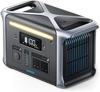 Anker 757 Portable Power Station, PowerHouse 1229Wh LiFePO4 Battery, 1500W Solar Generator with 2 AC Outlets (Solar Panel Optional), 2 USB-C Ports 100W Max, LED Light For Camping, RV, Power Outage