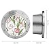 The Flowers are All Red Timers Kitchen Timers for Cooking Stainless Steel Mechanical Countdown Reminder Magnetic Backing Timer Clock with Loud Alarm Time Management Tool