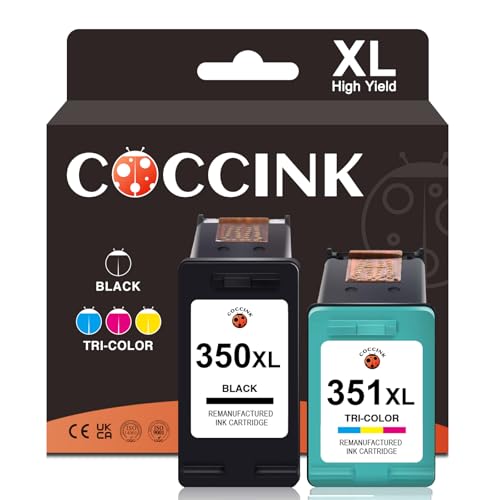 COCCINK 350XL 351XL cartucho de tinta refabricado para HP 350 XL 351 XL D4280 PhotoSmart C4210 C5250 C4270 C4280 C4380 C4385 C5280 DeskJet D42666 42D 60 OfficeJet J5780 J5730 J6410 6415 J5740