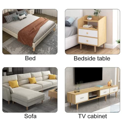 Aebor Wood Furniture Legs 4 Inch Sofa Legs Pack, Round Solid Wooden Sofa Legs For Furniture Set Of 4, Mid Century Sofa Legs For Couch, Bed, Armchair,Cabinet #TOP4