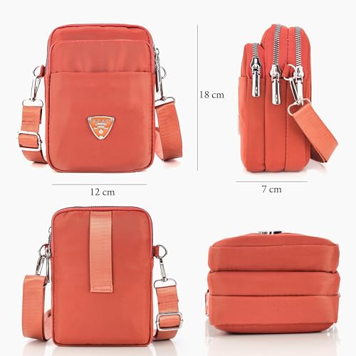 Image of J I Women's Small Cross-Body Phone Bag Stylish Mobile Cell Phone Holder Pocket Purse Wallet Sling Bag Mini Shoulder Bags