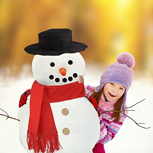 Tuparka 36 Pcs Snowman Decorating Kit, Snowman Making Kit Snowman Dressing Kit Diy Mini Christmas Snowman Kit Kids Toys For Christmas Holiday Decorations #TOP4