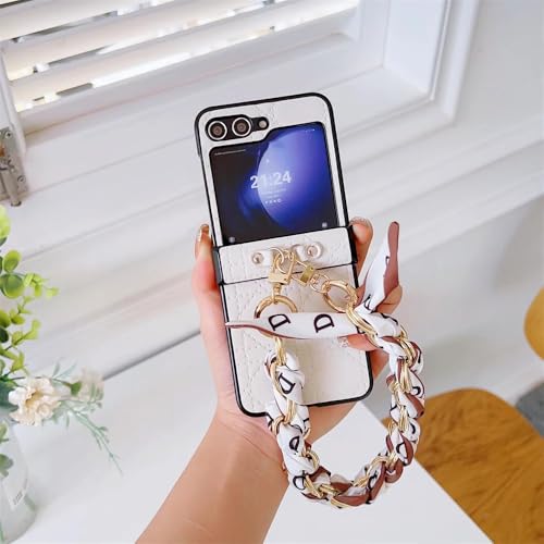 Coque Galaxy Z Flip6 antichoc contre les chutes avec dragonne en soie