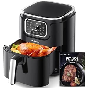 Air Fryer, Beelicious® 5.8QT Large Air Fryers, 8-in-1 Digital Airfryer with Shake Reminder, Flavor-Lock Tech, Dishwasher-Safe & Nonstick, Fit for 2-5 People, Black