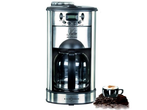 BOB-HOME 2587 Kaffeemaschine mit Mahlwerk Edelstahl 1000 Watt Cover