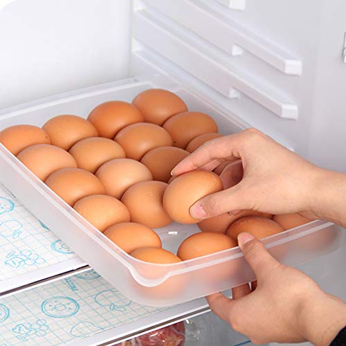 Set Of 3 Deviled Egg Tray, Stackable Egg Holders Trays Refrigerator Organizer Bins With Lid For 72 Egg Tray Carrier #TOP5