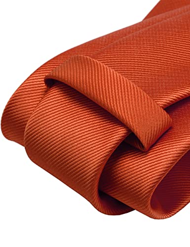 Image of GUSLESON 3.15 inch（8cm） Solid Color Necktie and Pocket Square Cufflinks Sets For Men + Gift Box