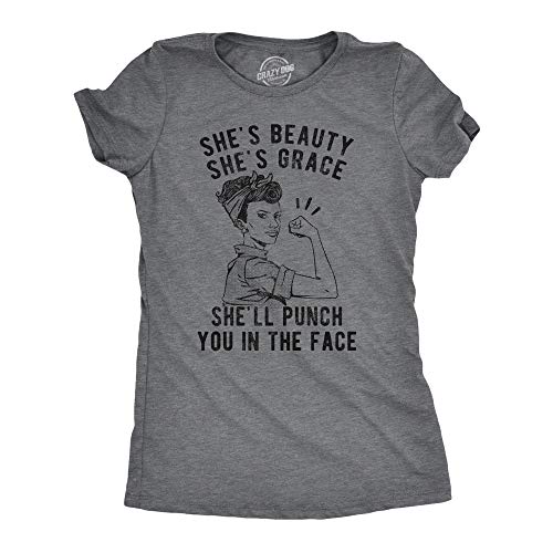 T-shirt humour féministe She's Beauty She's Grace pour femme original