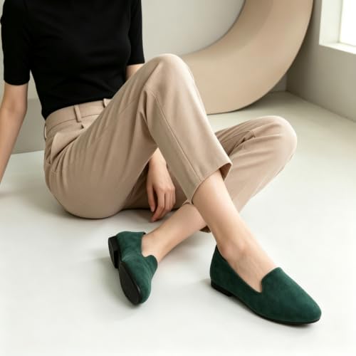 Image of Dear Time Women's Casual Loafers Flats Comfortable Round Toe Dress Shoes Slip On Ballet Flats for Women Work Office Shoes