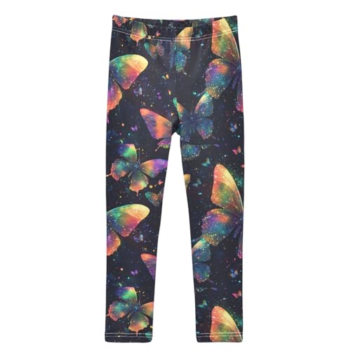 Boccsty Bright Butterflies Girls Leggings Kids Yoga Pants Dance Active Tights 4T