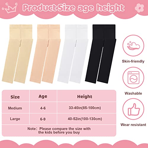8 Pair Girls Footless Tights Soft Dance Tights Footless Girls Ballet Tights Footless Dance Leggings For Girls Student Toddler (6-9 Years) #TOP6