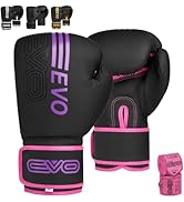 METIS Guantoni Da Boxe Unisex – Pelle Sintetica Maya Hide Con Schiuma EVA, Per MMA E Kickboxing (da 6oz A 16oz, Nero/rosa) - 2
