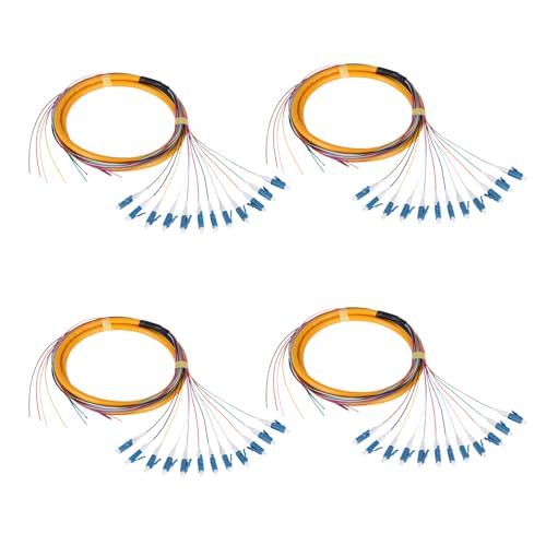 fyboptwu 12-Strand LC OS2 Singlemode Pigtail 1.2m, 4-Pack