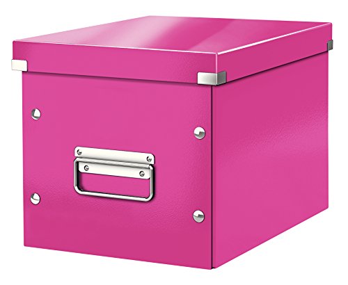 Boîte de rangement cubique Leitz avec boutons-pression rose taille M pliable - 2