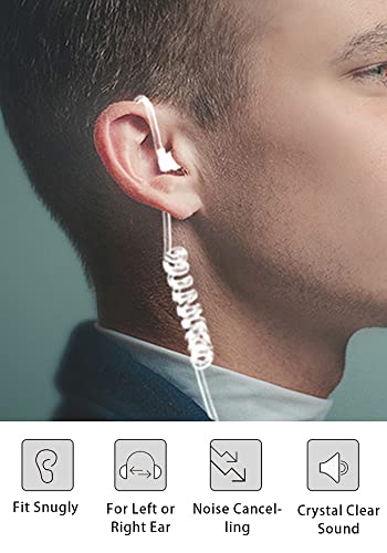 SUNDELY® Headset Earpiece Compatible with HYT Hytera Radio PD580 PD700 PD702 PD705 PD708 PD752 PD780 PD782 PD785 UL913 PD788 PD790Ex PD792Ex PD982 PD985 PT580 Walkie Talkie Acoustic Tube PTT Multi-pin - Image 2
