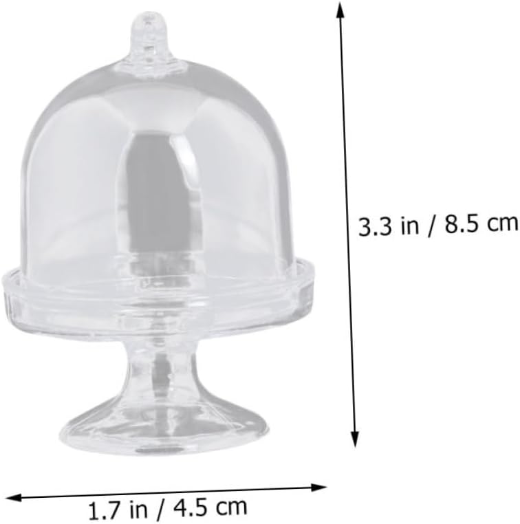 12pcs Transparent Candy Containers Elegant Dome Candy Trays with Lids for Weddings Birthdays and Parties Reusable Household Dessert Display