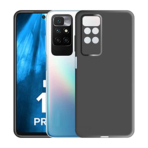 Image of Case Creation Liquid TPU Silicone Cover for Redmi 10 Prime Soft Case,Anti-Dirty Slim Case Frosted Matte Cute Candy TPU Raised Bezel (Splash of Color) Back Case Cover for Xiaomi Redmi 10 Prime -Black