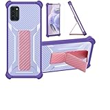 bojioderf Coque pour Oukitel K9 Pro Coque �tui Case Cover Hybride [avec Protection d'�cran en Verre tremp�] [Support magn�tique Pliable] [givr� r�sistant aux Empreintes digitales] Violet