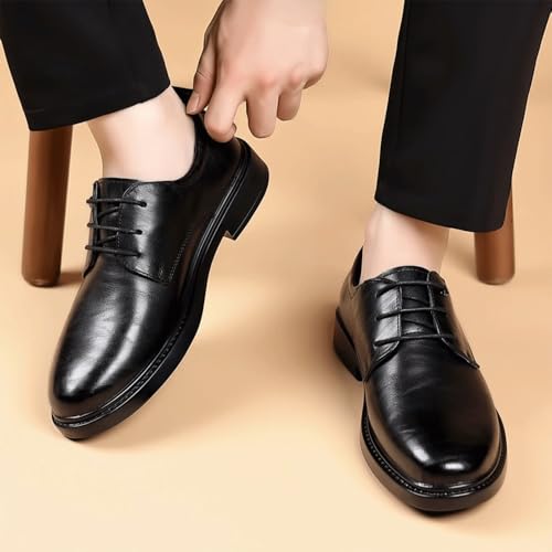 Mens Dress Oxford Formal Shoes Pu Leather Non Slip Anti-Slip Classic Breathable Fashion Lace Up Evening3