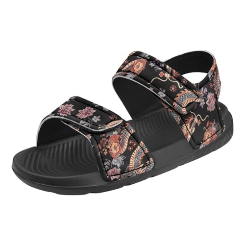 【son and daughter 】ブラック Birkenstock Unisex-Child Sandals Arizona Kid Ds Camo Bf N