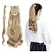 FUT Wrap Around Ponytail One Piece Clip in Curly Pony Tial Hair Extensions 18inch 90g for Girl Lady Women Ginger Blonde