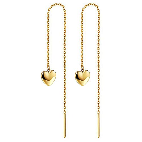 Boucles d'oreilles pendantes cœur WangGao en acier inoxydable durable de haute qualité