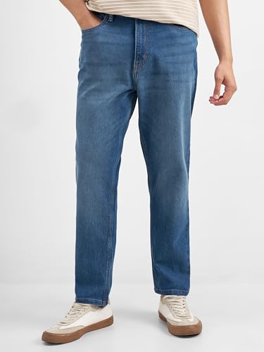 Image of Highlander Men's Straight Relaxed Fit Jeans | Stretchable | Everyday Comfort & Style| Jeans for Man|Premium Cotton Blend