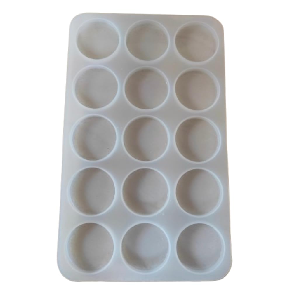 Silicone Resin Mold, 15 Cavity Tray for Magnets, Keychains, Crafts, White-image-34