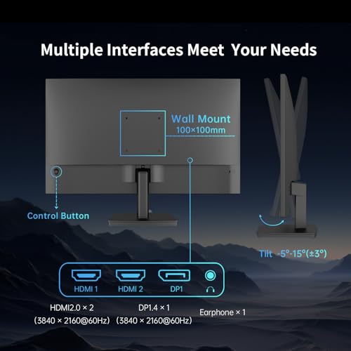 undefined KTC 27 Inch 4K UHD(3840 * 2160) Computer Monitor - IPS Monitor, 60hz, HDR400, Anti-Blue Light Screen, DCI-P3 95% 125% sRGB, Support FreeSync and GSync, PC Monitor for Design, Work,Casual Gaming の商品画像 7