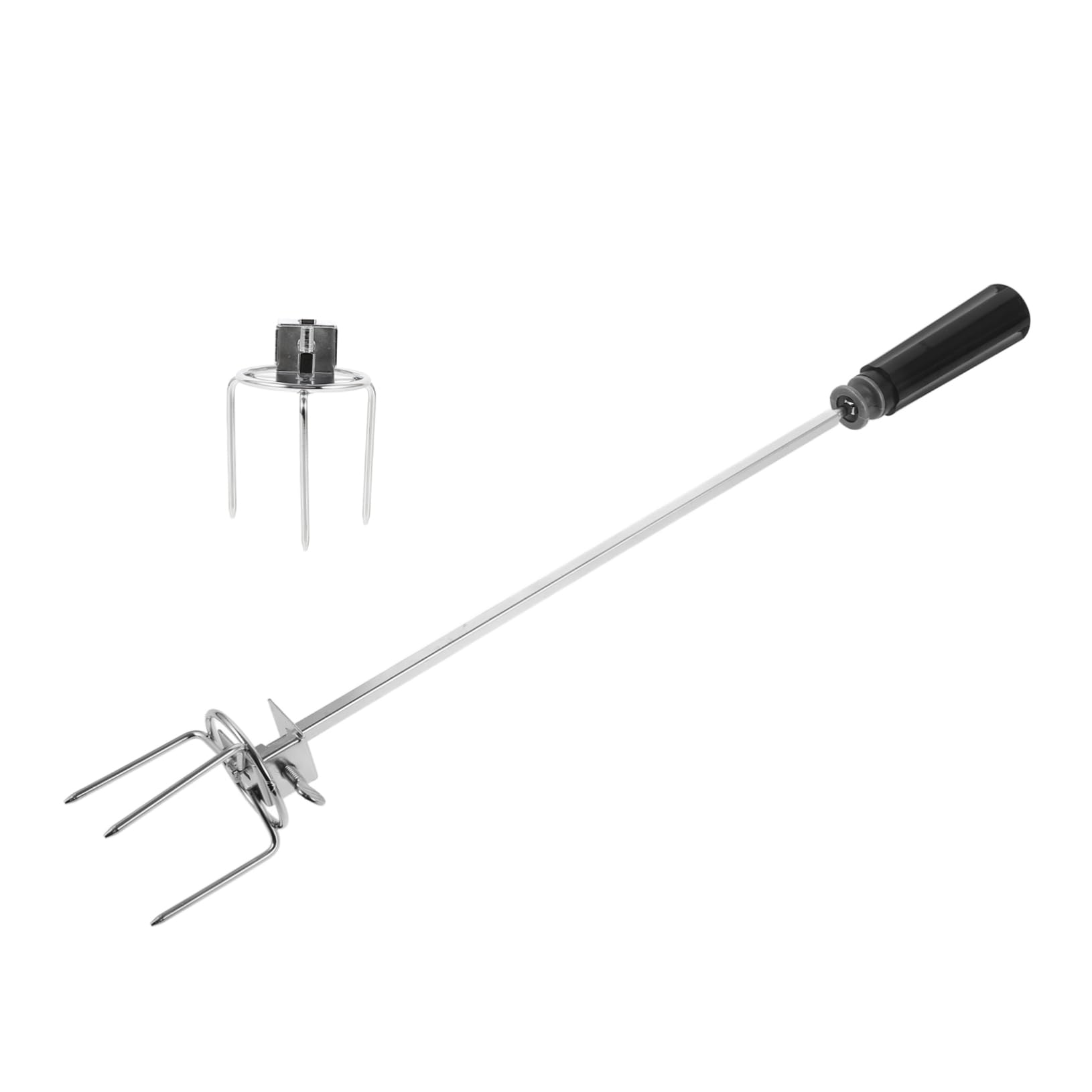 BESPORTBLE 2sets Rotating Bbq Forks for Chicken and Turkey Roasting Easy to Clean and Use for Camping and Outdoor Grilling
