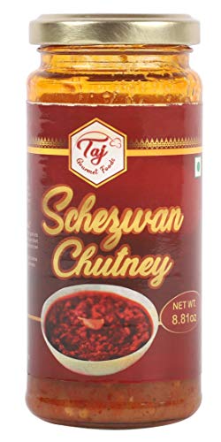 TAJ Gourmet Schezwan Chutney, (Unique Blend of Spices), 300g (10.5oz)