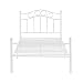 [en.casa] Cama de Metal 90x200 Blanca Armazón Cama Estructura Base con Somier