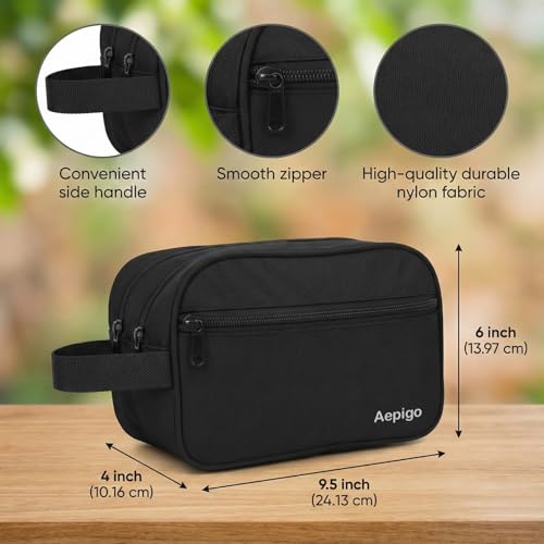 Image of Polyester Multipurpose Toiletry Kit Bag for Man and Women's | Double Compartment Travel Essentials Travel Organizer Travel Pouch for Men Travel Kit for Toiletries