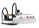 Reliable 4000IS Iron Station, 120V, 4 Safety System, Pressure Gauge, Reset Thermostat, 2.5 L Water Capacity Ironing System with 7' Steam Hose Made with Aluminum Soleplate Iron, in Italy