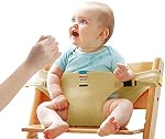 Lychee Baby Harness Seat for High Chair - Portable Universal Infant Feeding Safety Belt with Adjustable Straps, Foldable Washable Toddler Booster Harness for Travel, Shopping Cart & Restaurant (Khaki)