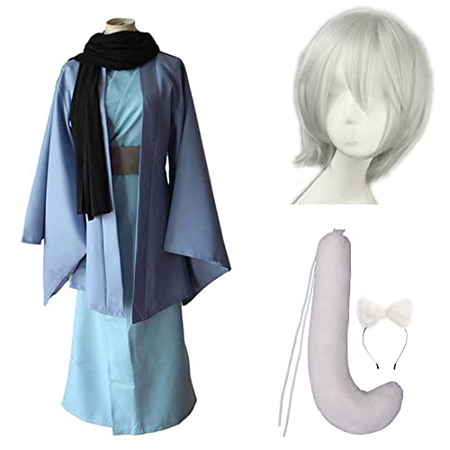 [趣味オンライン] 神様はじめました 巴衛 ともえ コスプレ衣装 コスプレウィッグ 偽耳尻尾 ハロウィン コスチューム 文化祭イベント変装仮装 (XL)