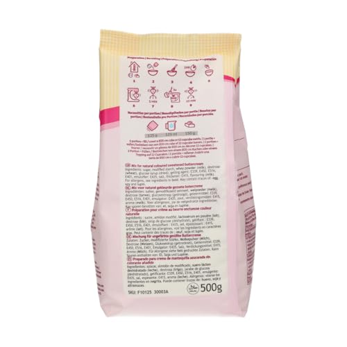 FunCakes Mix für Buttercreme: Einfach zu verwenden, cremig, perfekt zum Dekorieren, Abdecken und Füllen von Kuchen, Belag auf Cupcakes, Halal., 500 g
