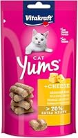 Vitakraft Cat Yums, Katzen Leckerli, weicher Katzensnack gefüllt mit Käse, im wiederverschließbaren Beutel, ohne Zusatz von Zucker (1x 40g)