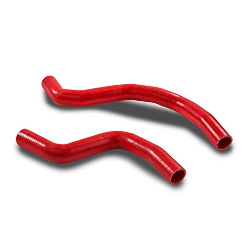 Auto Dynasty Compatible with Mitsubishi Lancer Evolution 8/9 Turbo 3-Ply Silicone Radiator Coolant Hose (Red) - CT9A