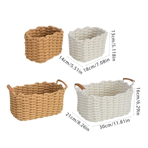 Panier en corde de coton polyvalent pour optimiser le rangement de la maison