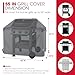 Unicook BBQ Cover, Heavy Duty Waterproof Outdoor Barbecue Gas Grill Cover, Resistant Oxford Fabric, Compatible for Weber Char-Broil Outback Barbecues and More, 140 x 58 x 107 cm/55 inch Length, Grey