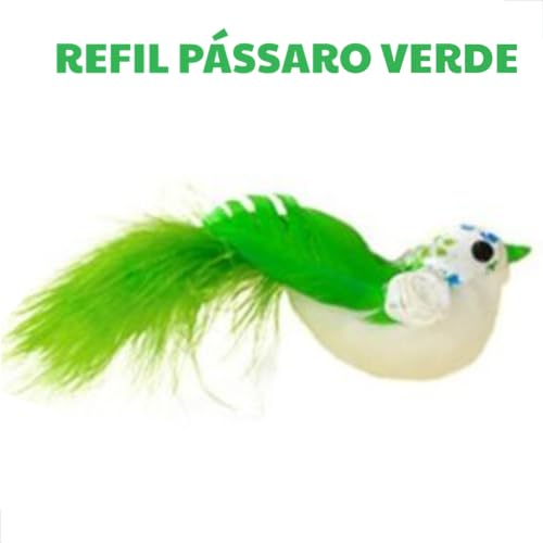 Refil Reposição Pássaro Brinquedo para Varinha para Gato Interativo Com Ventosa Fixar Chão Vidro Por