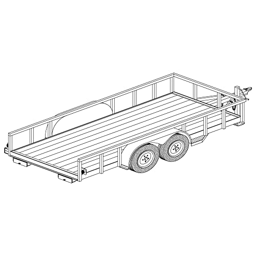 1214-6' x 14' Tandem Axle 7K Utility Lowboy Trailer DIY Master Plan - 17 How-to Steps w/Blueprint Paper - Engineer Approved