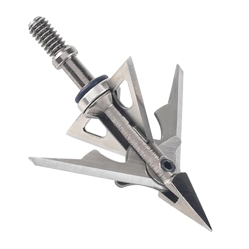 Keaup 4-Blade Hunting Hybrid Broadhead 4 Pack 100/125 Grain Archery Mechanical Broadhead For Compound Bows And Crossbows thumb #5