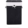 Bamboo Laundry Basket 72L Collapsible Bamboo With 1 Compartment Laundry ...